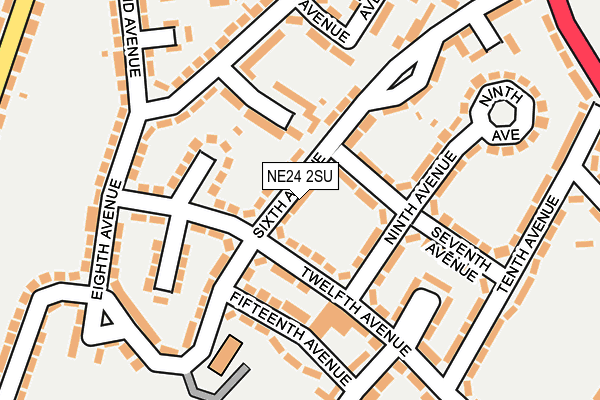 NE24 2SU map - OS OpenMap – Local (Ordnance Survey)