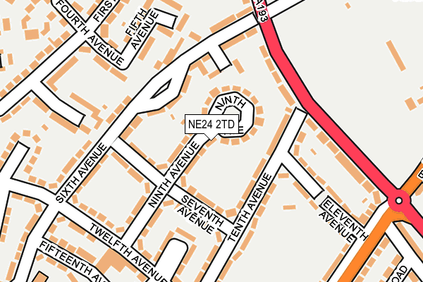 NE24 2TD map - OS OpenMap – Local (Ordnance Survey)