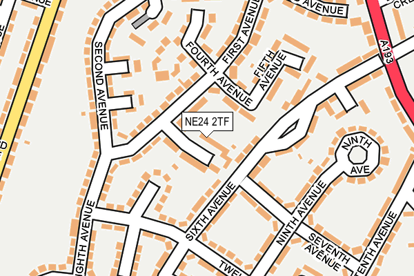 NE24 2TF map - OS OpenMap – Local (Ordnance Survey)