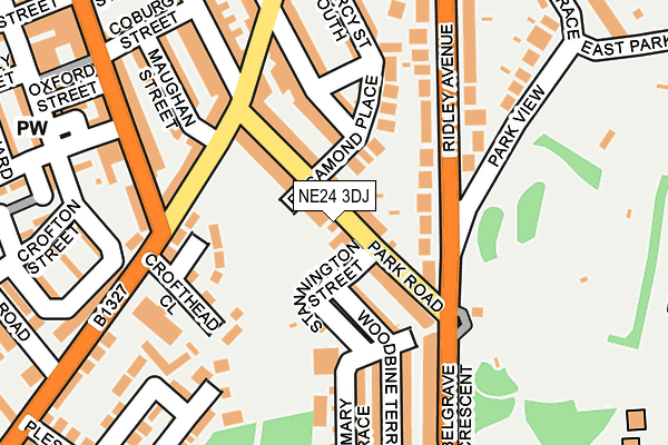 NE24 3DJ map - OS OpenMap – Local (Ordnance Survey)