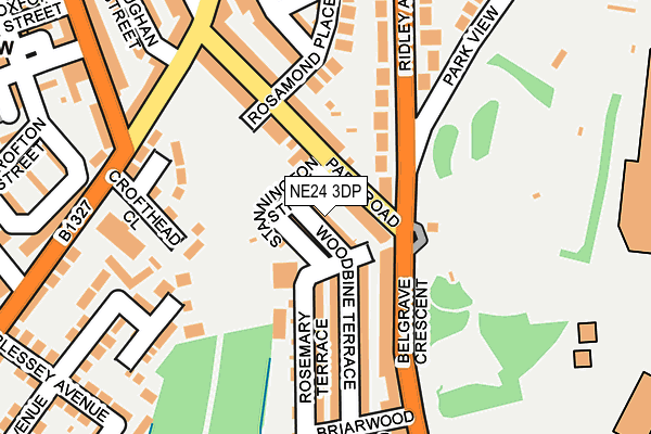 NE24 3DP map - OS OpenMap – Local (Ordnance Survey)