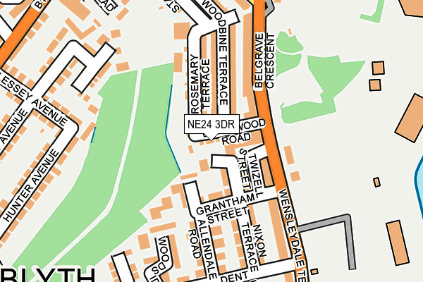 NE24 3DR map - OS OpenMap – Local (Ordnance Survey)