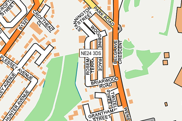 NE24 3DS map - OS OpenMap – Local (Ordnance Survey)