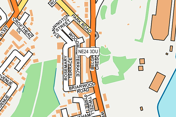 NE24 3DU map - OS OpenMap – Local (Ordnance Survey)
