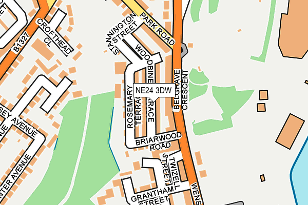 NE24 3DW map - OS OpenMap – Local (Ordnance Survey)