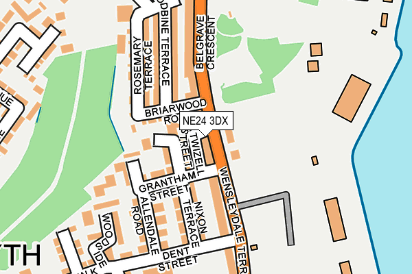 NE24 3DX map - OS OpenMap – Local (Ordnance Survey)