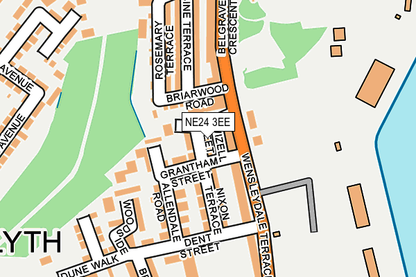 NE24 3EE map - OS OpenMap – Local (Ordnance Survey)