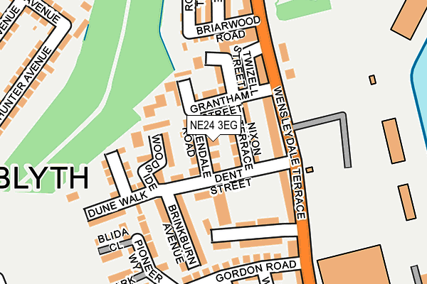 NE24 3EG map - OS OpenMap – Local (Ordnance Survey)