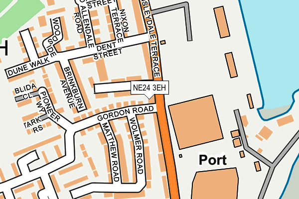 NE24 3EH map - OS OpenMap – Local (Ordnance Survey)
