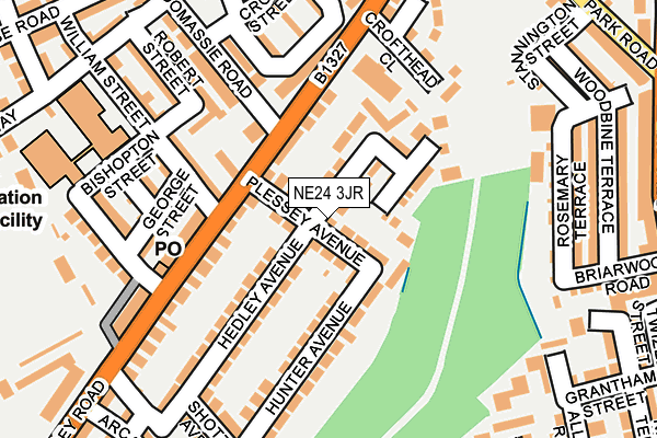 NE24 3JR map - OS OpenMap – Local (Ordnance Survey)