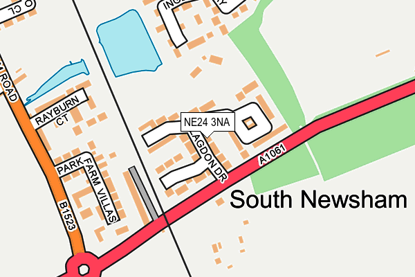 NE24 3NA map - OS OpenMap – Local (Ordnance Survey)