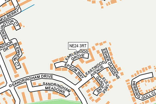 NE24 3RT map - OS OpenMap – Local (Ordnance Survey)