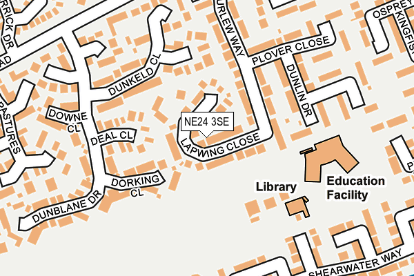 NE24 3SE map - OS OpenMap – Local (Ordnance Survey)