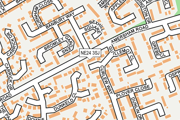 NE24 3SJ map - OS OpenMap – Local (Ordnance Survey)