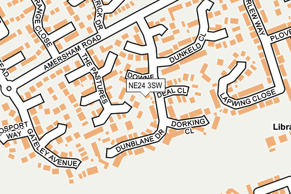 NE24 3SW map - OS OpenMap – Local (Ordnance Survey)