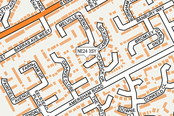 NE24 3SY map - OS OpenMap – Local (Ordnance Survey)