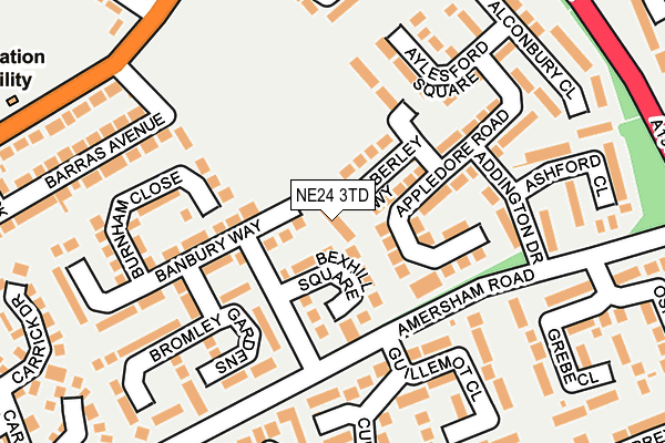NE24 3TD map - OS OpenMap – Local (Ordnance Survey)