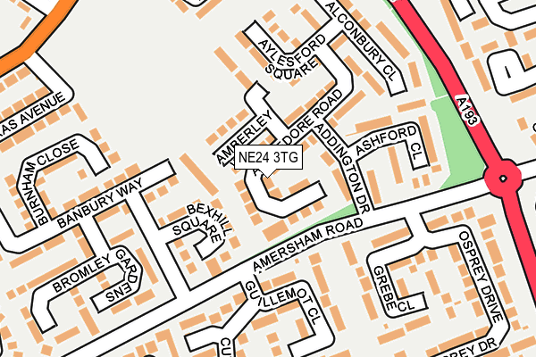 NE24 3TG map - OS OpenMap – Local (Ordnance Survey)
