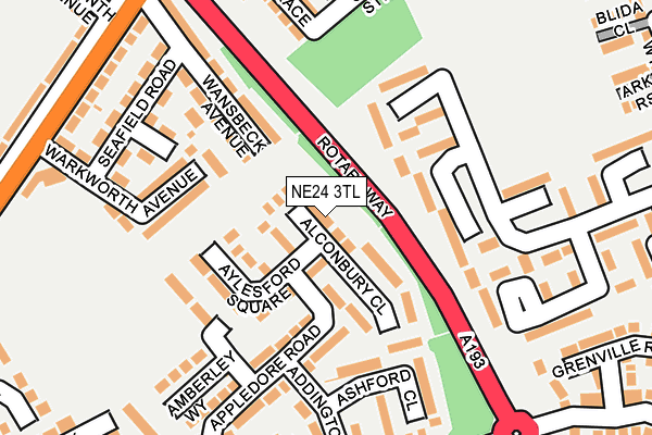 NE24 3TL map - OS OpenMap – Local (Ordnance Survey)