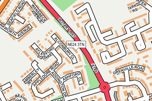 NE24 3TN map - OS OpenMap – Local (Ordnance Survey)