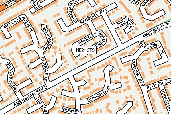 NE24 3TS map - OS OpenMap – Local (Ordnance Survey)