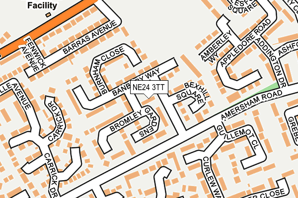 NE24 3TT map - OS OpenMap – Local (Ordnance Survey)