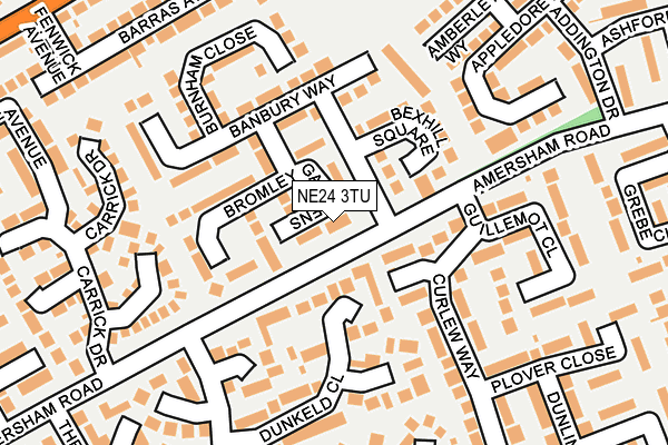 NE24 3TU map - OS OpenMap – Local (Ordnance Survey)
