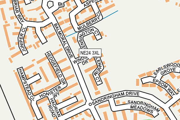 NE24 3XL map - OS OpenMap – Local (Ordnance Survey)