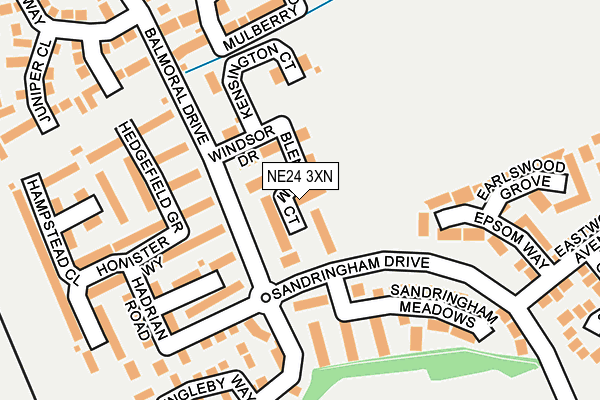 NE24 3XN map - OS OpenMap – Local (Ordnance Survey)