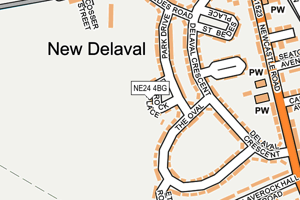 NE24 4BG map - OS OpenMap – Local (Ordnance Survey)