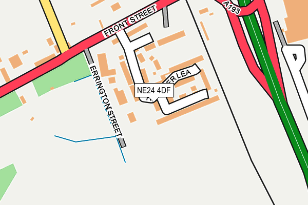 NE24 4DF map - OS OpenMap – Local (Ordnance Survey)