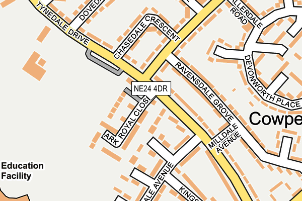 NE24 4DR map - OS OpenMap – Local (Ordnance Survey)