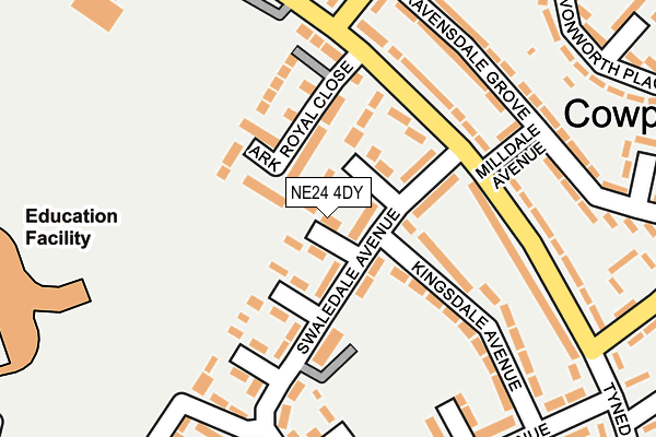 NE24 4DY map - OS OpenMap – Local (Ordnance Survey)