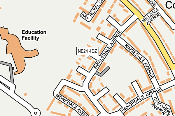 NE24 4DZ map - OS OpenMap – Local (Ordnance Survey)