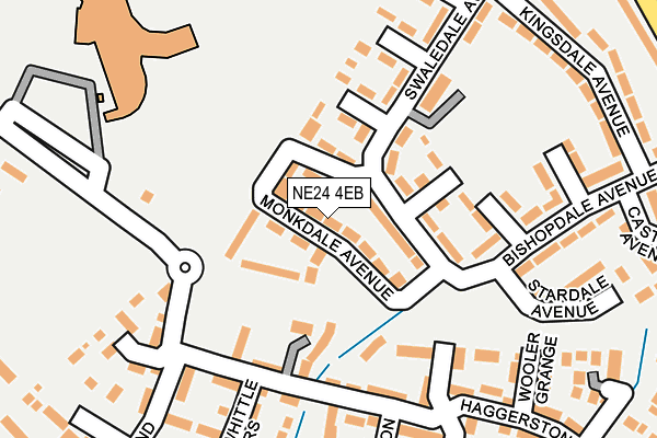 NE24 4EB map - OS OpenMap – Local (Ordnance Survey)