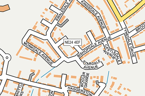 NE24 4EF map - OS OpenMap – Local (Ordnance Survey)