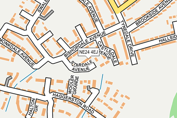 NE24 4EJ map - OS OpenMap – Local (Ordnance Survey)