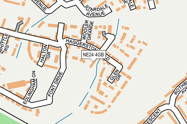 NE24 4GB map - OS OpenMap – Local (Ordnance Survey)
