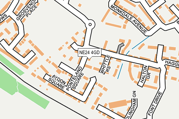 NE24 4GD map - OS OpenMap – Local (Ordnance Survey)