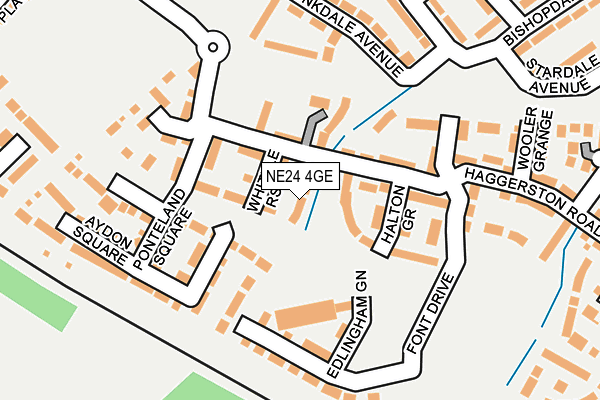 NE24 4GE map - OS OpenMap – Local (Ordnance Survey)
