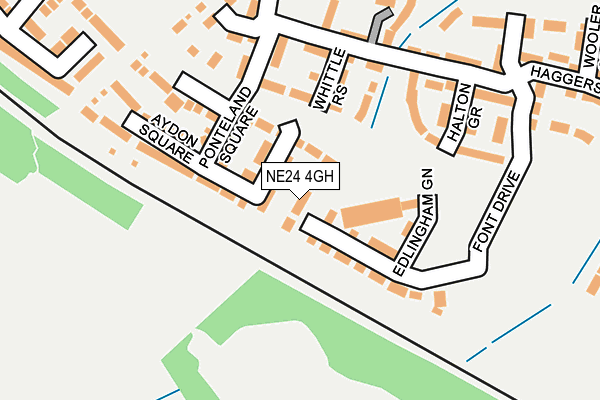 NE24 4GH map - OS OpenMap – Local (Ordnance Survey)