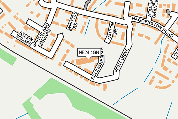 NE24 4GN map - OS OpenMap – Local (Ordnance Survey)