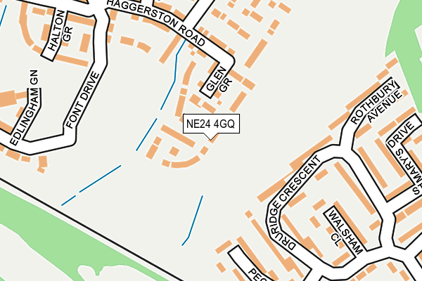 NE24 4GQ map - OS OpenMap – Local (Ordnance Survey)