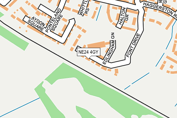NE24 4GY map - OS OpenMap – Local (Ordnance Survey)