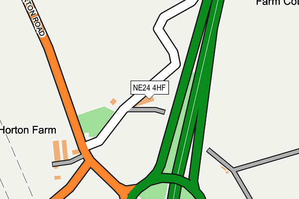 NE24 4HF map - OS OpenMap – Local (Ordnance Survey)