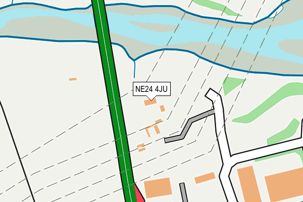 NE24 4JU map - OS OpenMap – Local (Ordnance Survey)