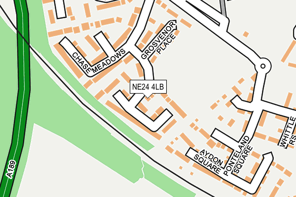 NE24 4LB map - OS OpenMap – Local (Ordnance Survey)