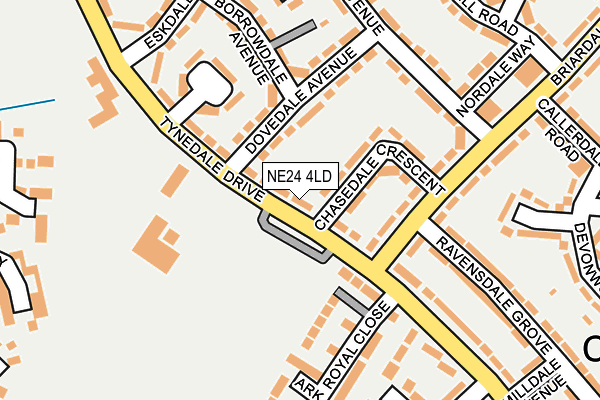 NE24 4LD map - OS OpenMap – Local (Ordnance Survey)