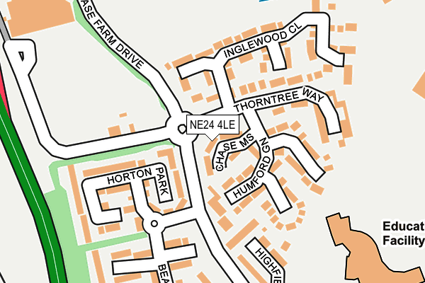 NE24 4LE map - OS OpenMap – Local (Ordnance Survey)