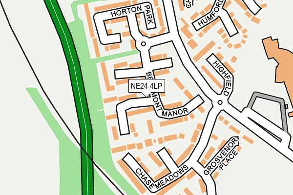 NE24 4LP map - OS OpenMap – Local (Ordnance Survey)